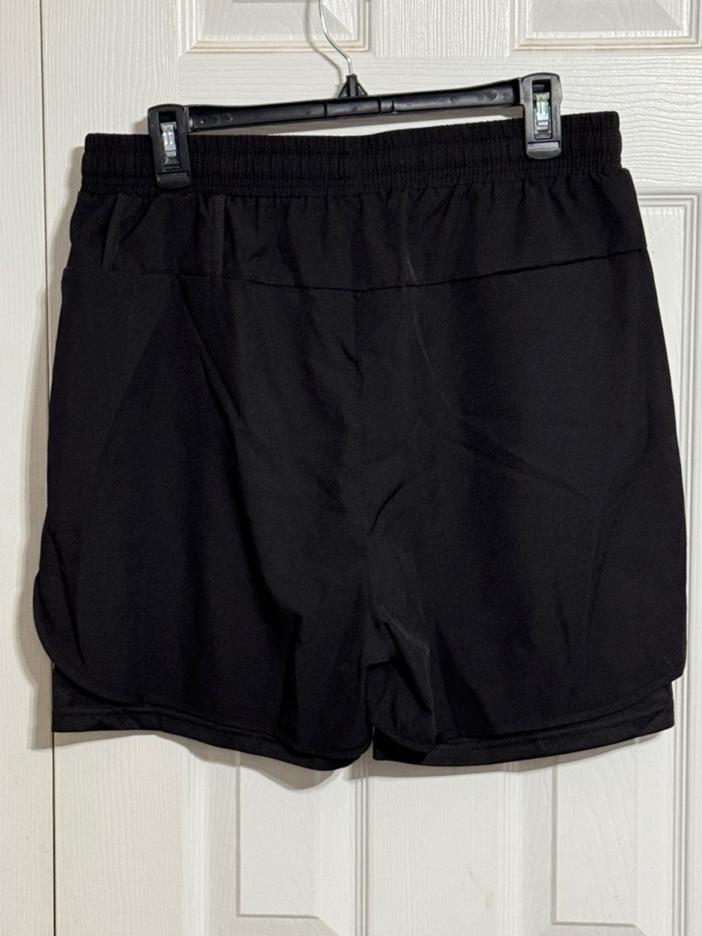 Boys Black Athletic Double-Layer Shorts with Number 23 Detail - Picture 2 of 3